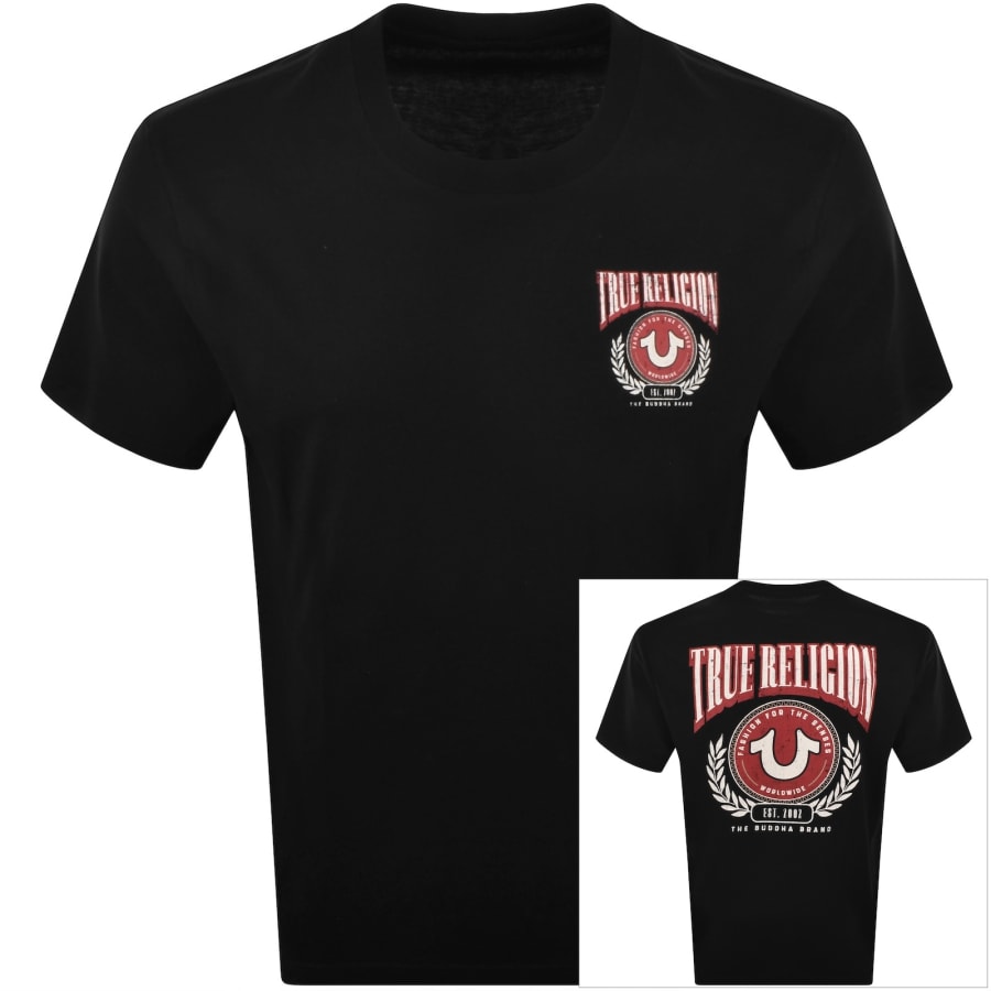 True Religion College HS T Shirt Black | Mainline Menswear us